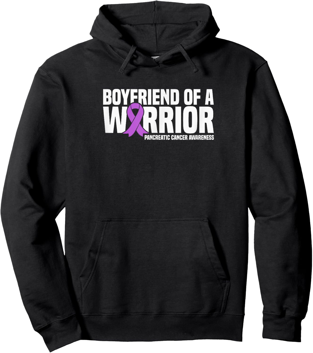 Boyfriend of a Warrior Pancreatic Cancer Awareness Hoodie - Hoodie | Black
