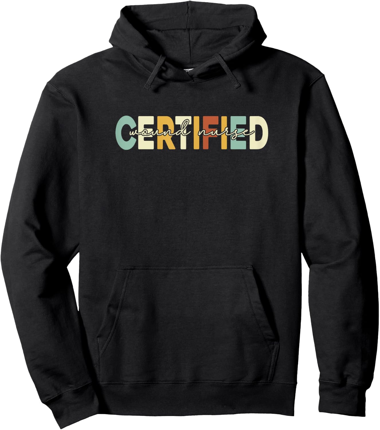 Certified Wound Nurse, Women Wound Nurse Retro Hoodie - Hoodie | Black