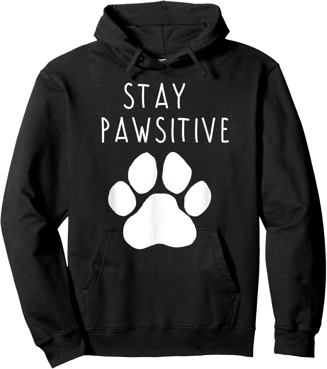 Stay Pawsitive Hoodie - Hoodie | Black