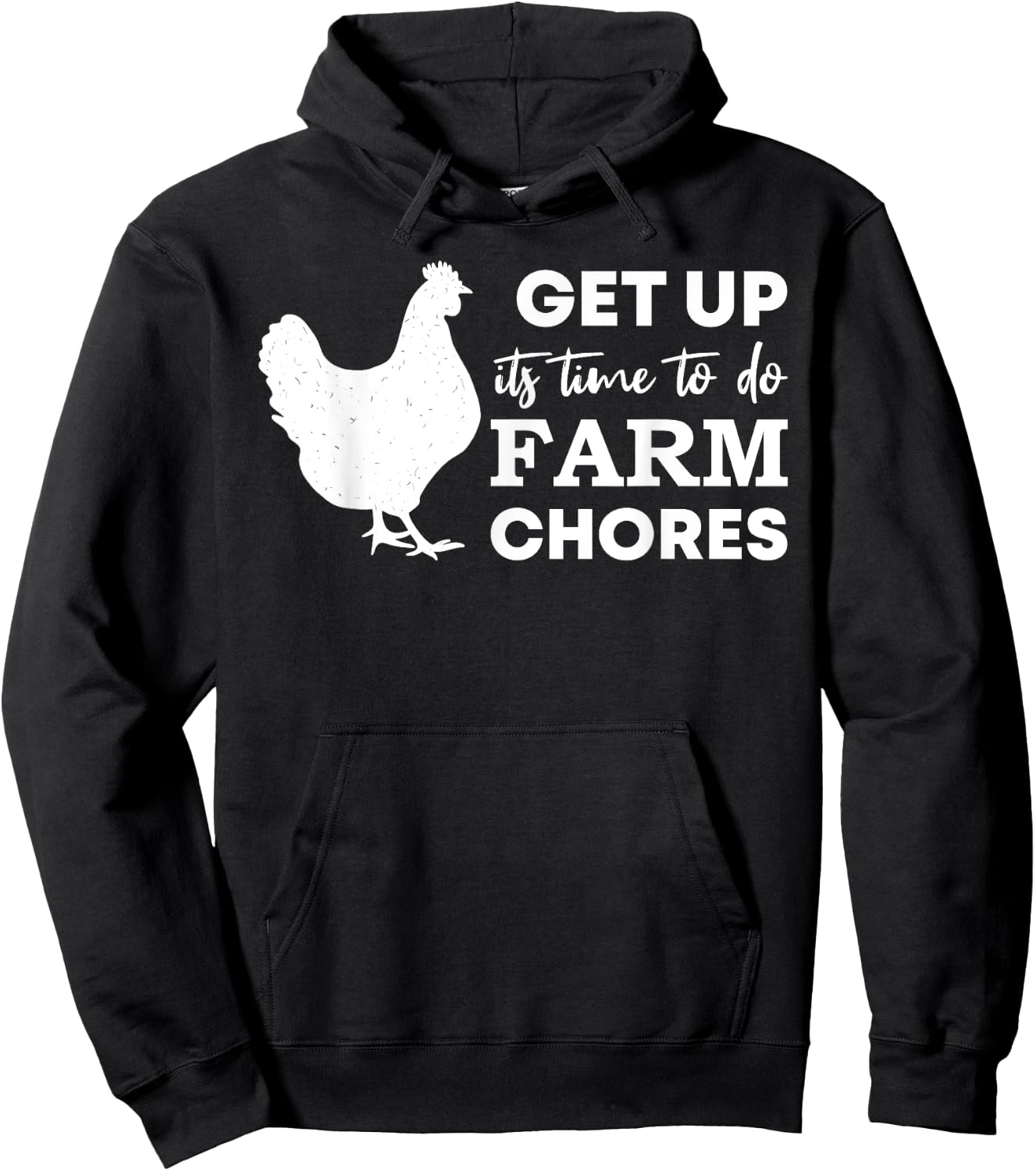 Get up it's time to do farm chores Funny Chicken mom Hoodie - Hoodie | Black