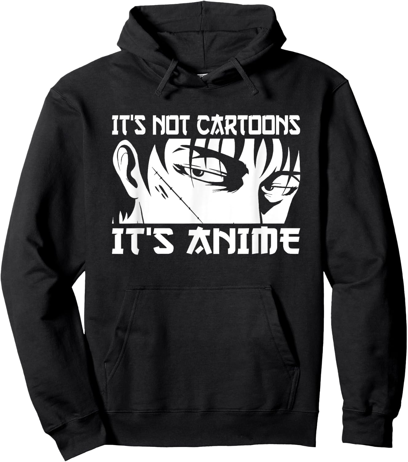 It's not Cartoons It's Anime Men Teen Boy Otaku Anime Hoodie - Hoodie | Black