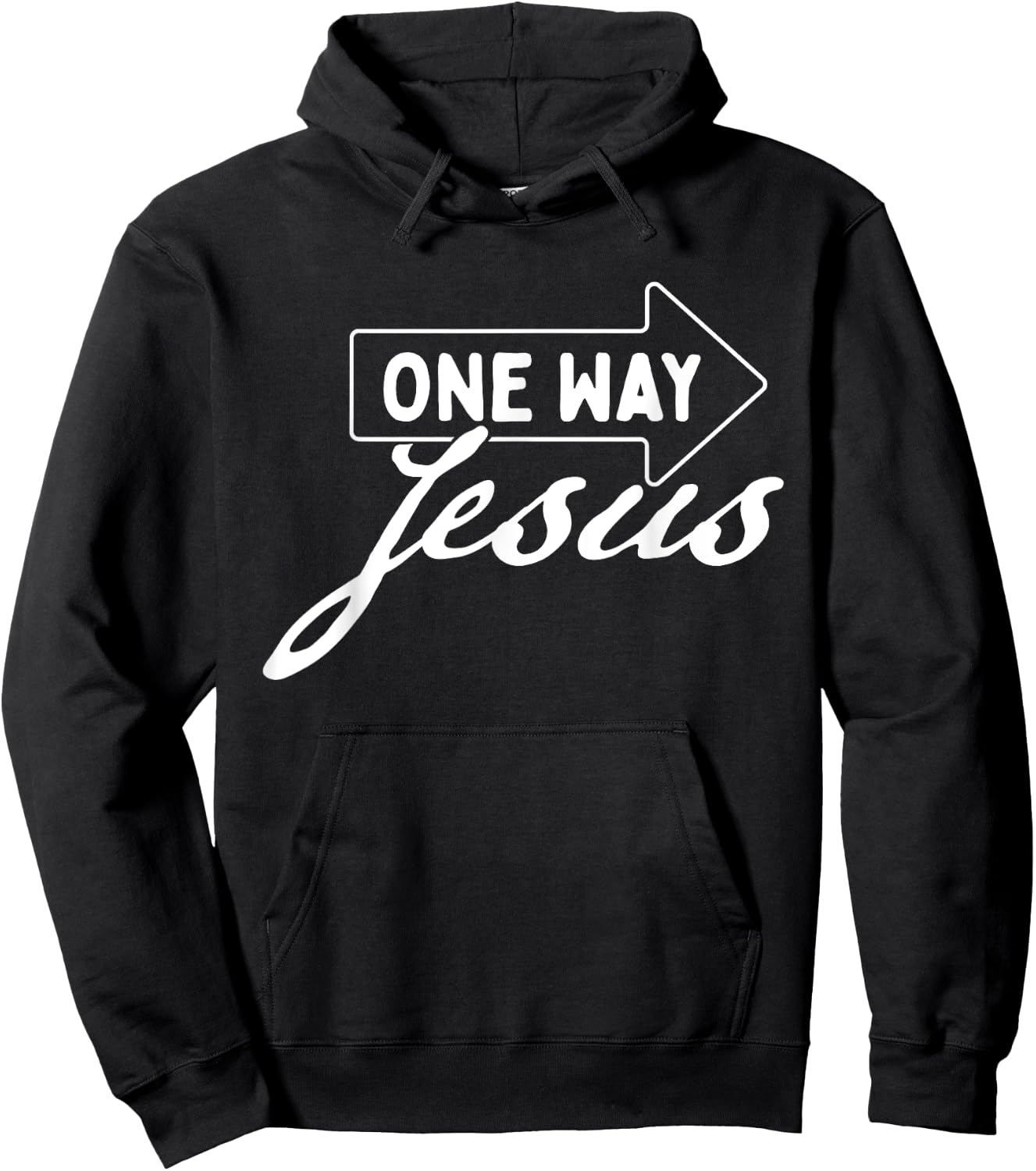 One Way Jesus - Bible Christian Faith Inspirational Hoodie - Hoodie | Black