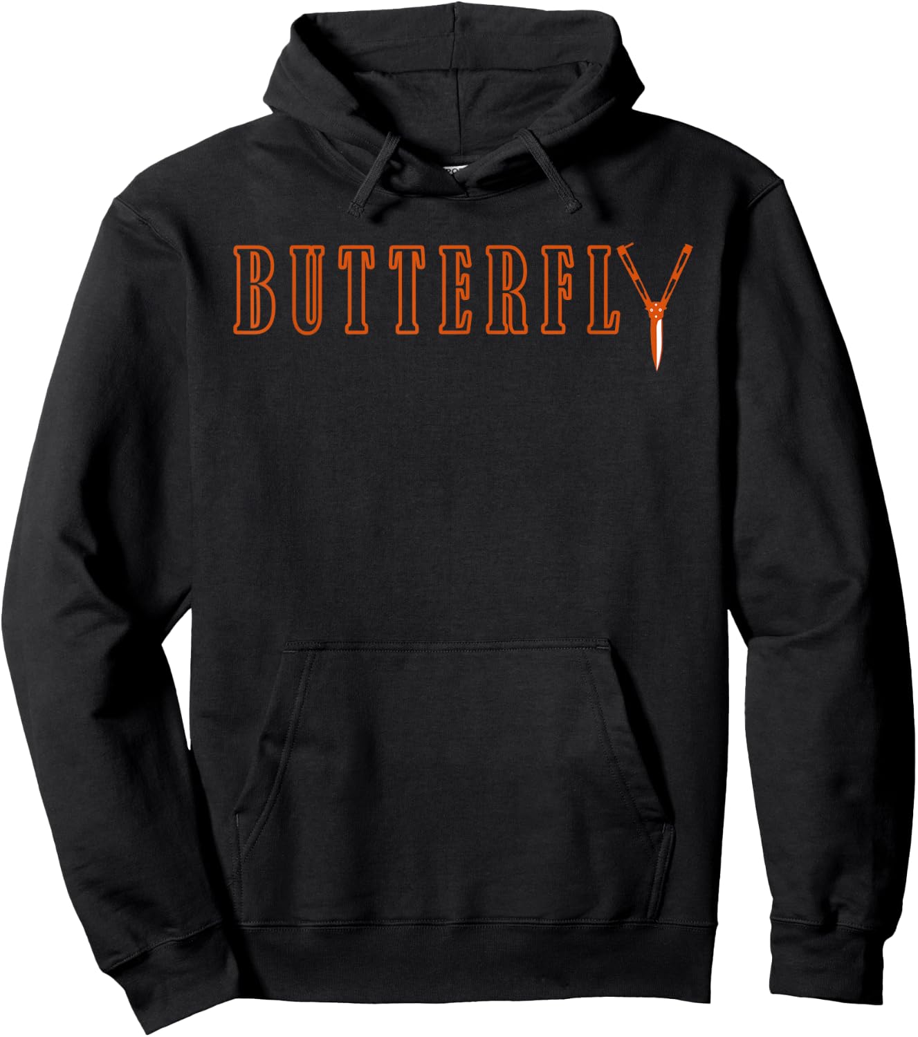 Knife butterfly Knifes Balisong Flipping Butterfly Knife Hoodie - Hoodie | Black
