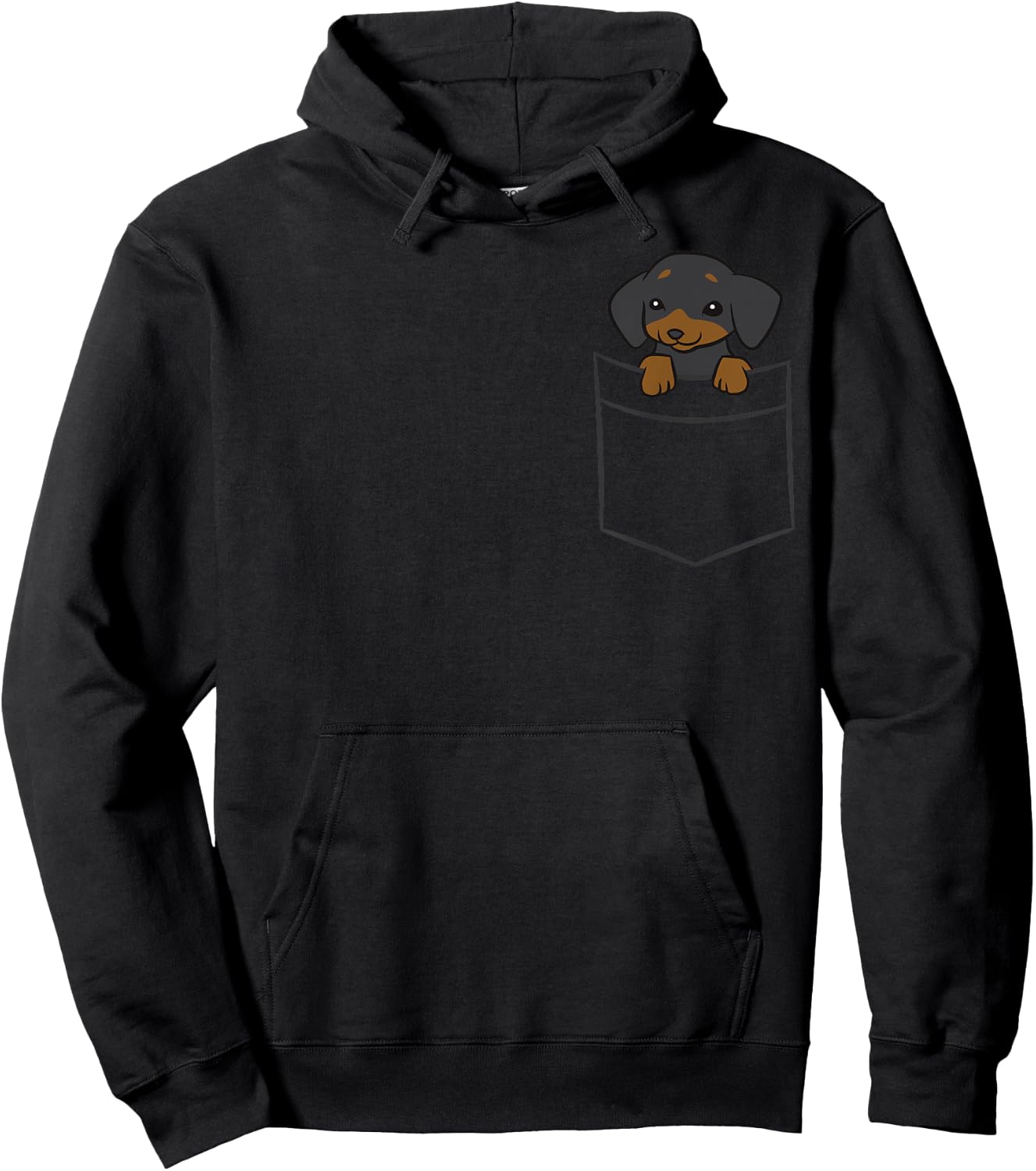 Dachshund Dog In Pocket Funny Dachshund Hoodie - Hoodie | Black