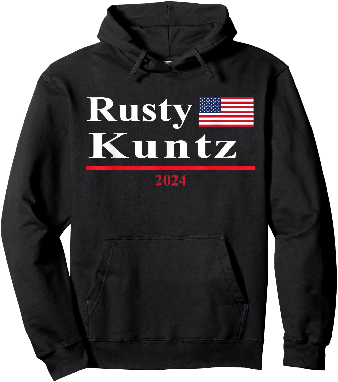 Rusty Kuntz Funny Presidential Election 2024 Parody Hoodie - Hoodie | Black