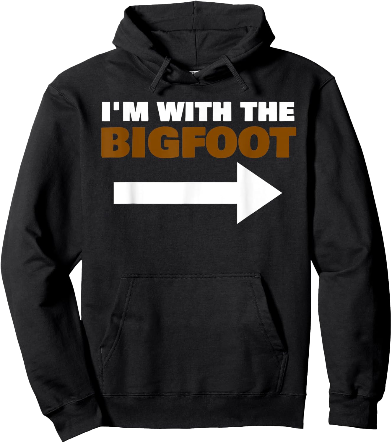 I'm With The Bigfoot Fun Matching Halloween Couple Costume Hoodie - Hoodie | Black