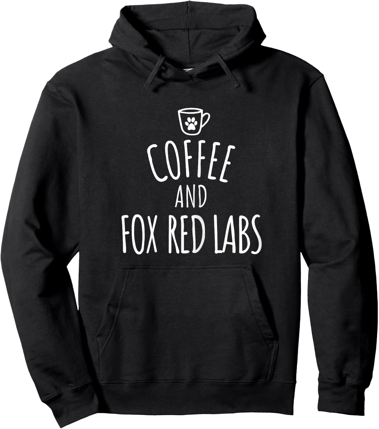 Coffee and Fox Red Labs Labrador Retriever Mom Hoodie - Hoodie | Black