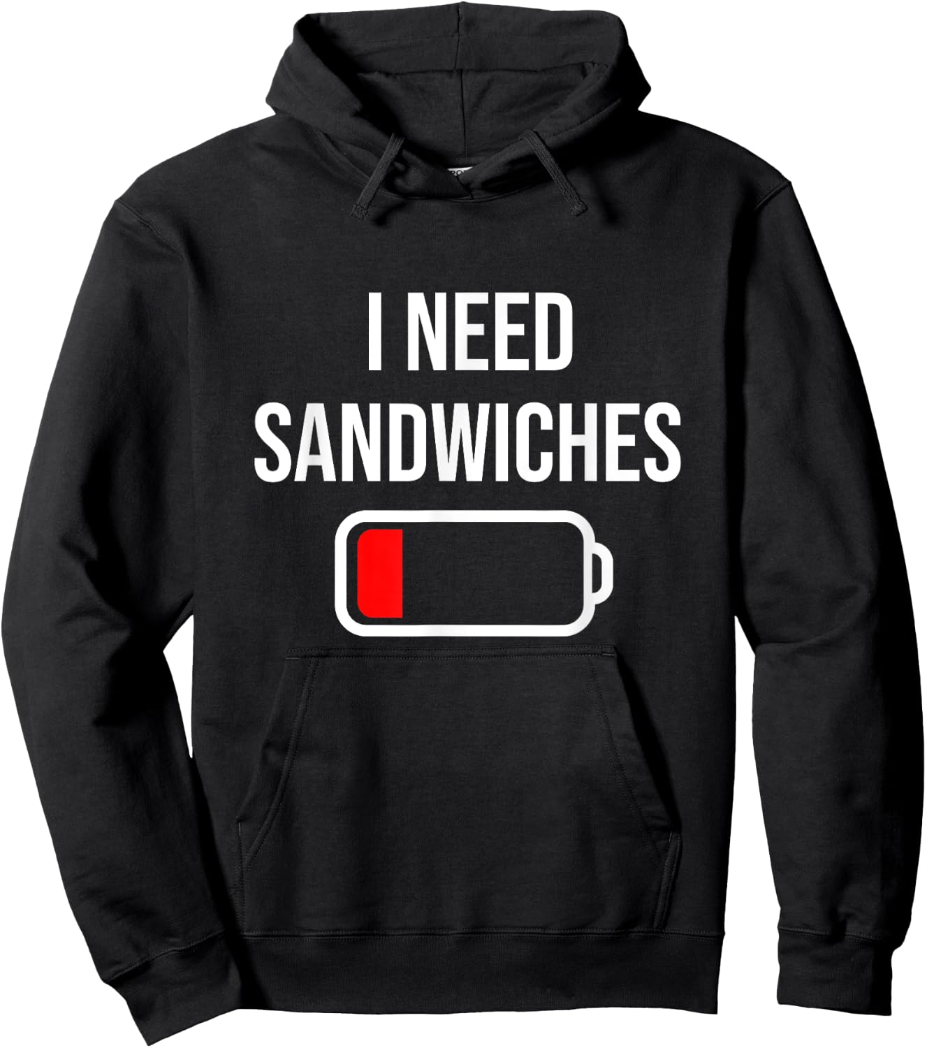 Funny Drink And Food Lover - I Need Sandwiches - Eat Cooking Funny Food Sandwiches - Black - Small - -Adults, Kids - Short Sleeve - Cotton 65%, Polyester 35% Hoodie - Hoodie | Black