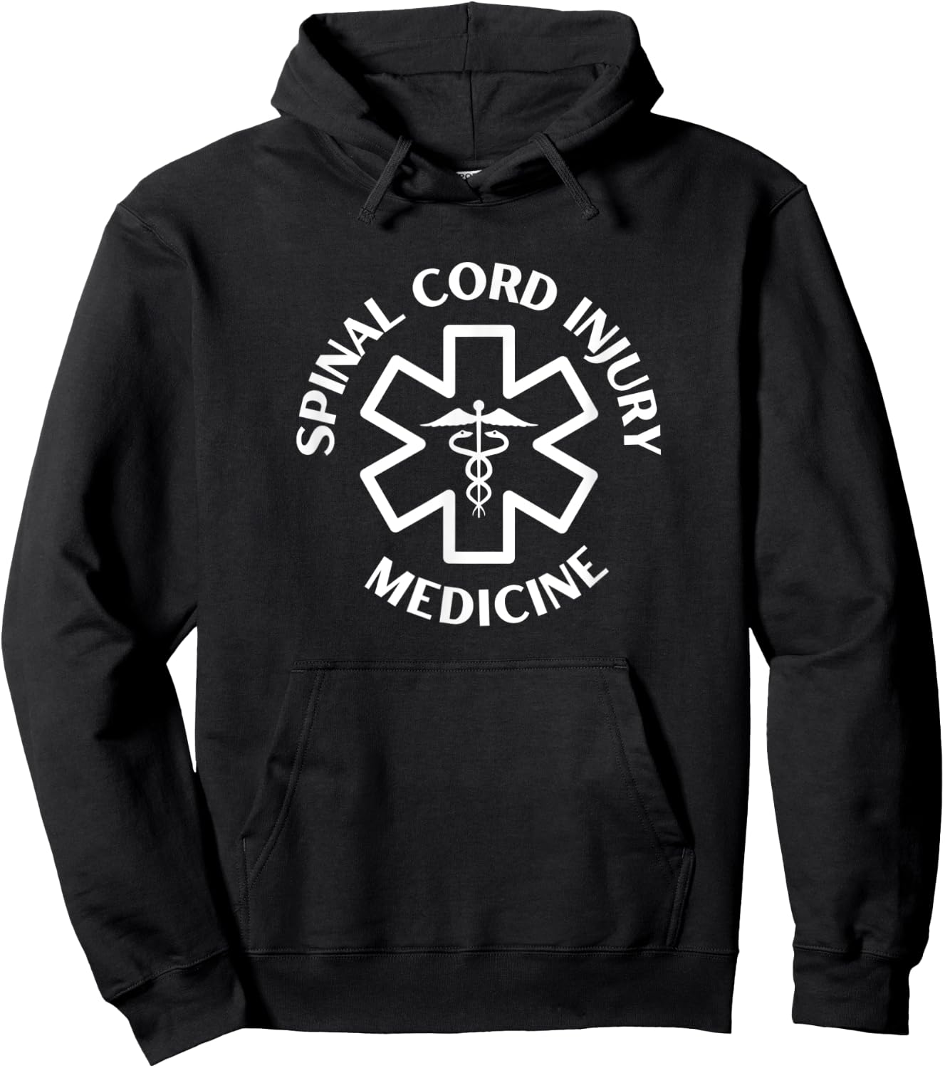 Spinal cord injury medicine Doctor Nurse Medical Caduceus Hoodie - Hoodie | Black