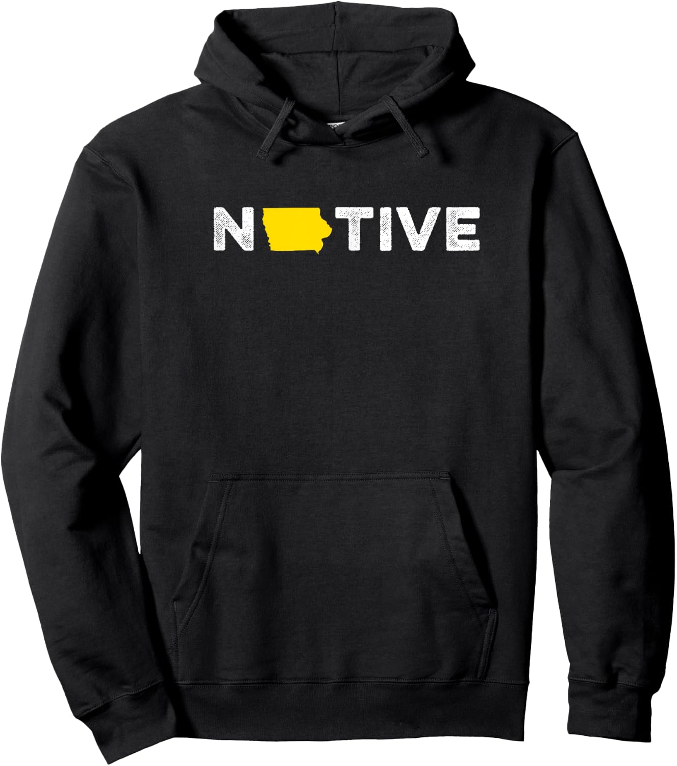 Native Iowa Home State Pride Hiking Hoodie - Hoodie | Black
