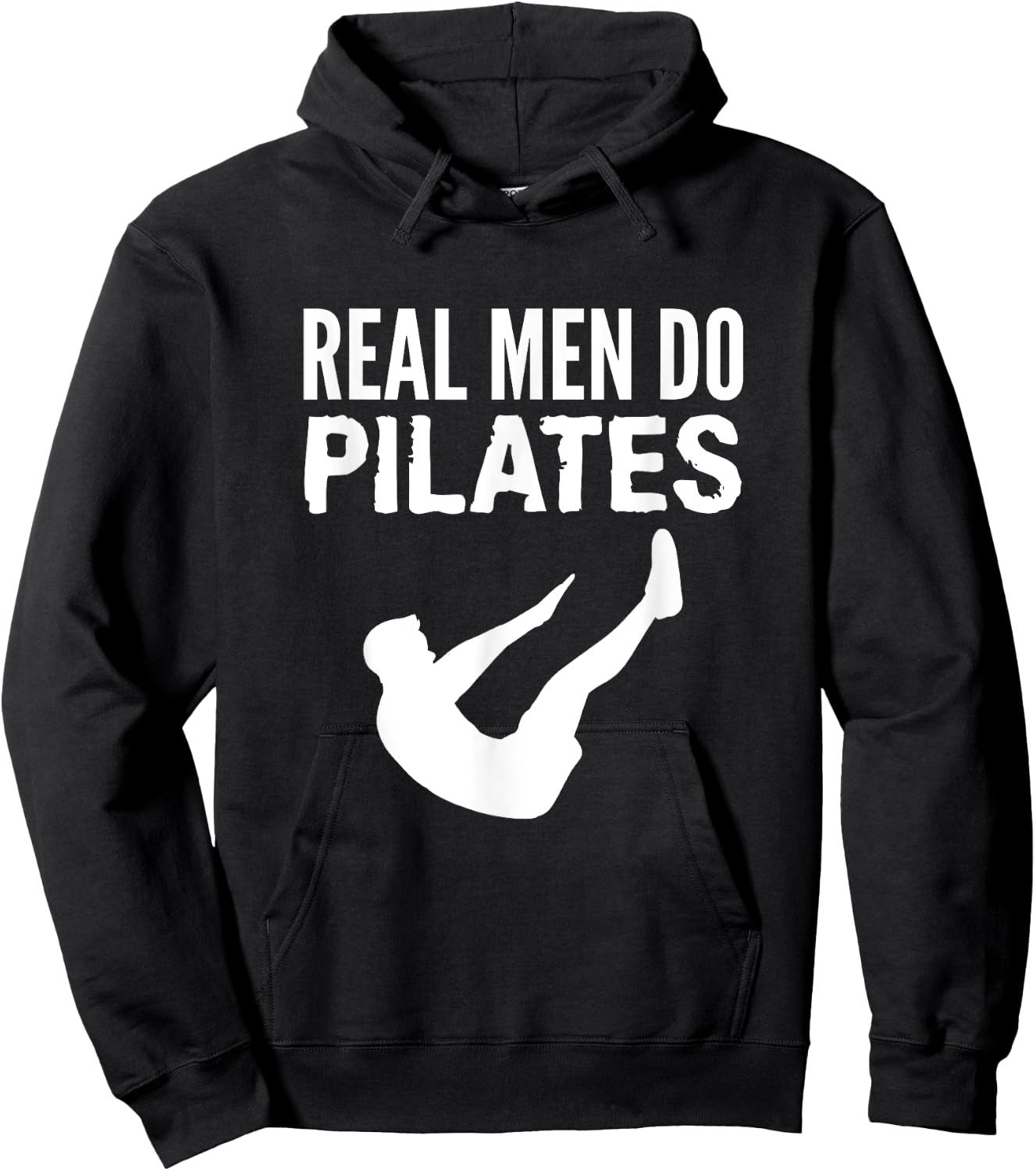Fitness Workout Gym Real Men Do Pilates Funny Hoodie - Hoodie | Black