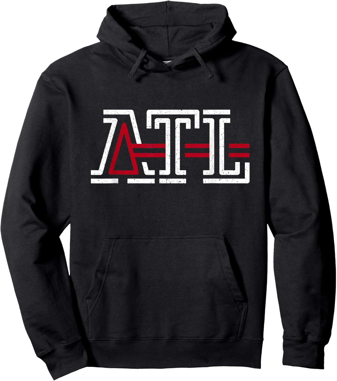 Vintage Atlanta Georgia ATL Classic Distressed Hoodie - Hoodie | Black