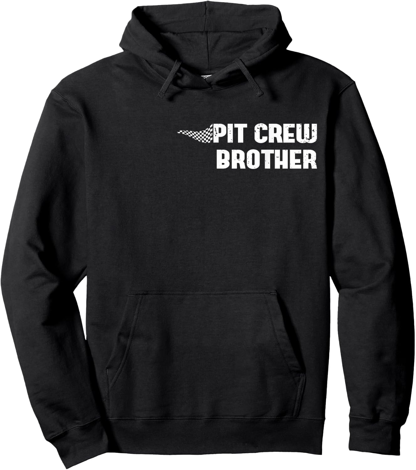 Pit Crew Brother Racing Car Family Matching Birthday Party Hoodie - Hoodie | Black