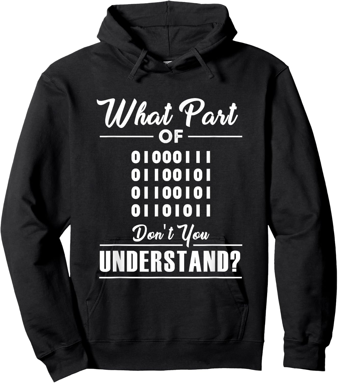 Funny Computer Binary Code Programmer Shirt Developer Geek Hoodie - Hoodie | Black