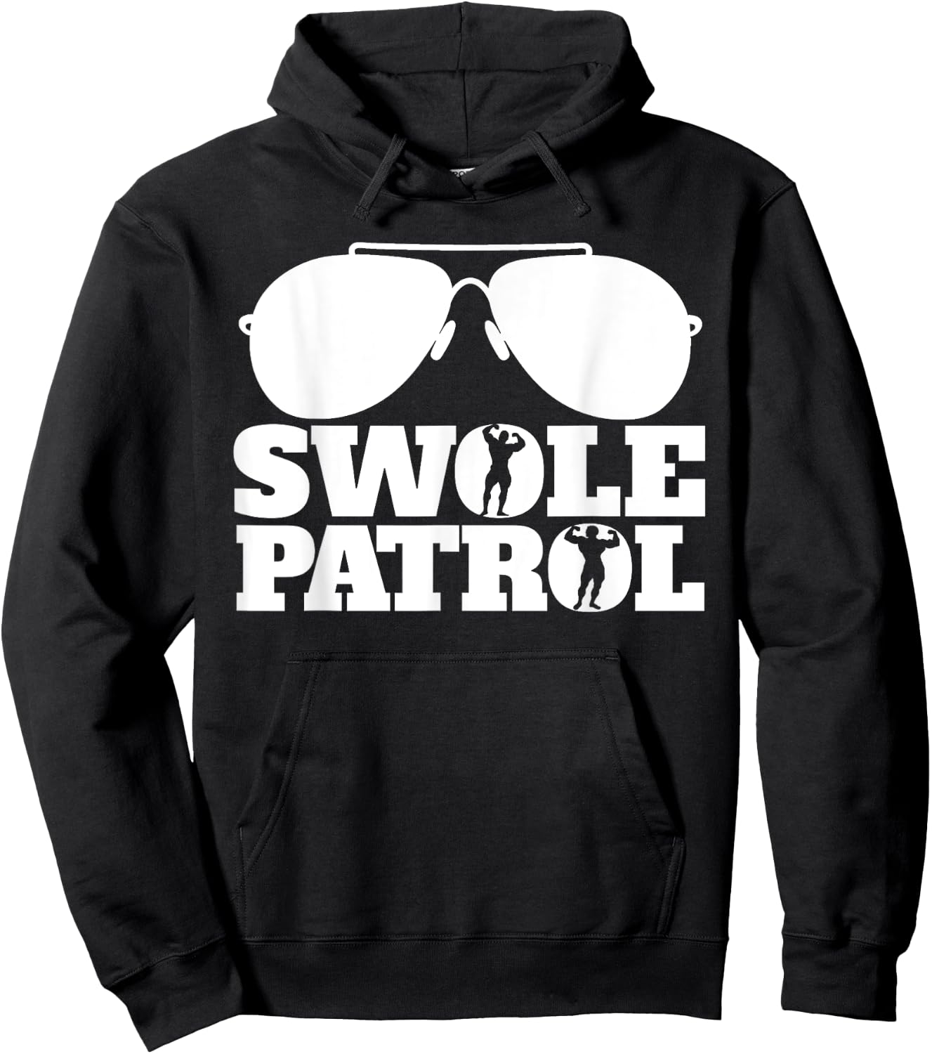 Swole Patrol funny weightlifting and bodybuilding gym Hoodie - Hoodie | Black