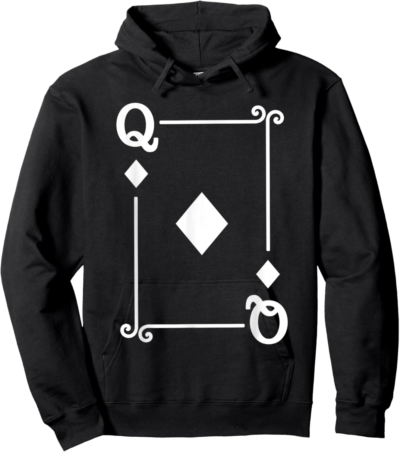 Playing Cards Costume - Queen Diamonds Card - Queen Card Hoodie - Hoodie | Black