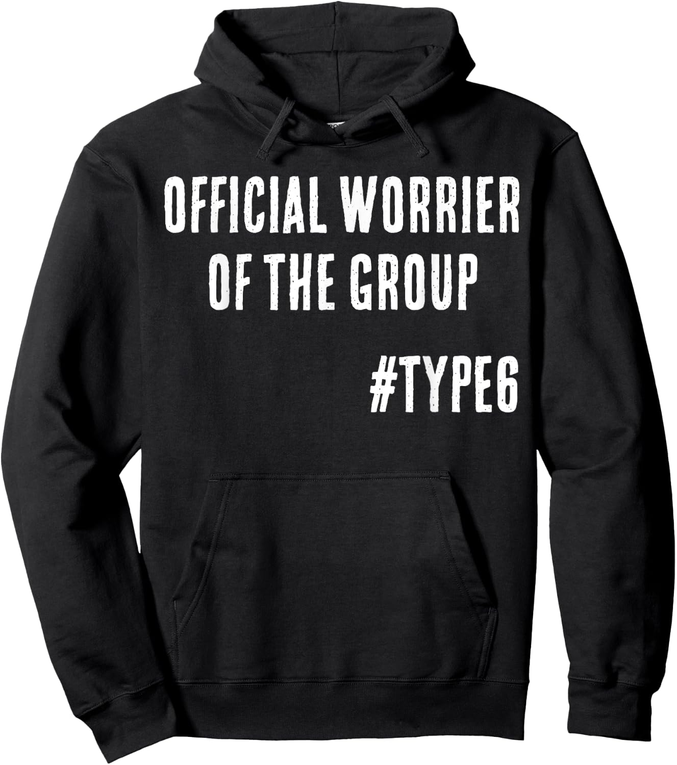 Official Worrier of the Group Funny Enneagram 6 Hoodie - Hoodie | Black