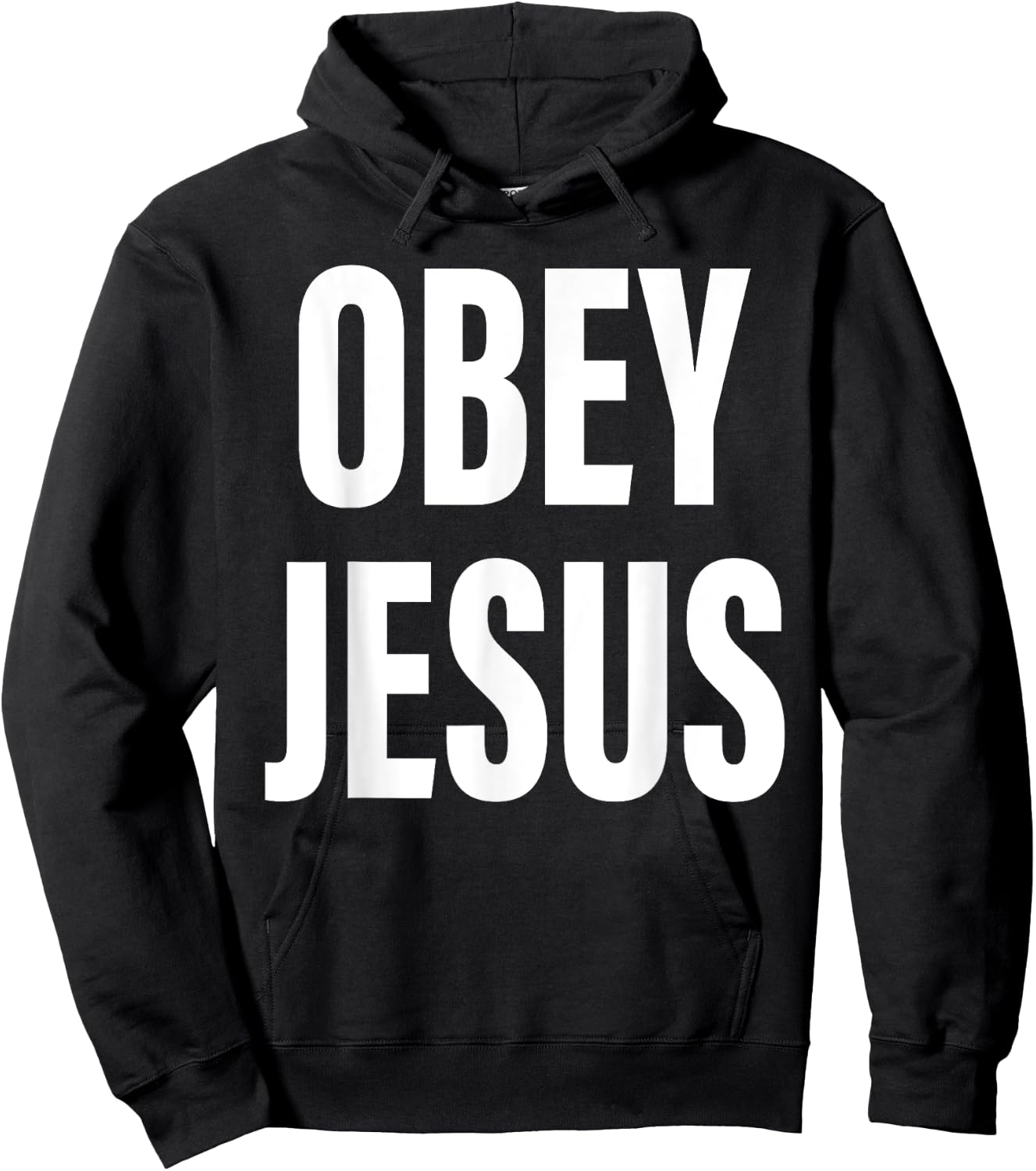 Obey Jesus Christian Bible Cross Faith Religion Hoodie - Hoodie | Black