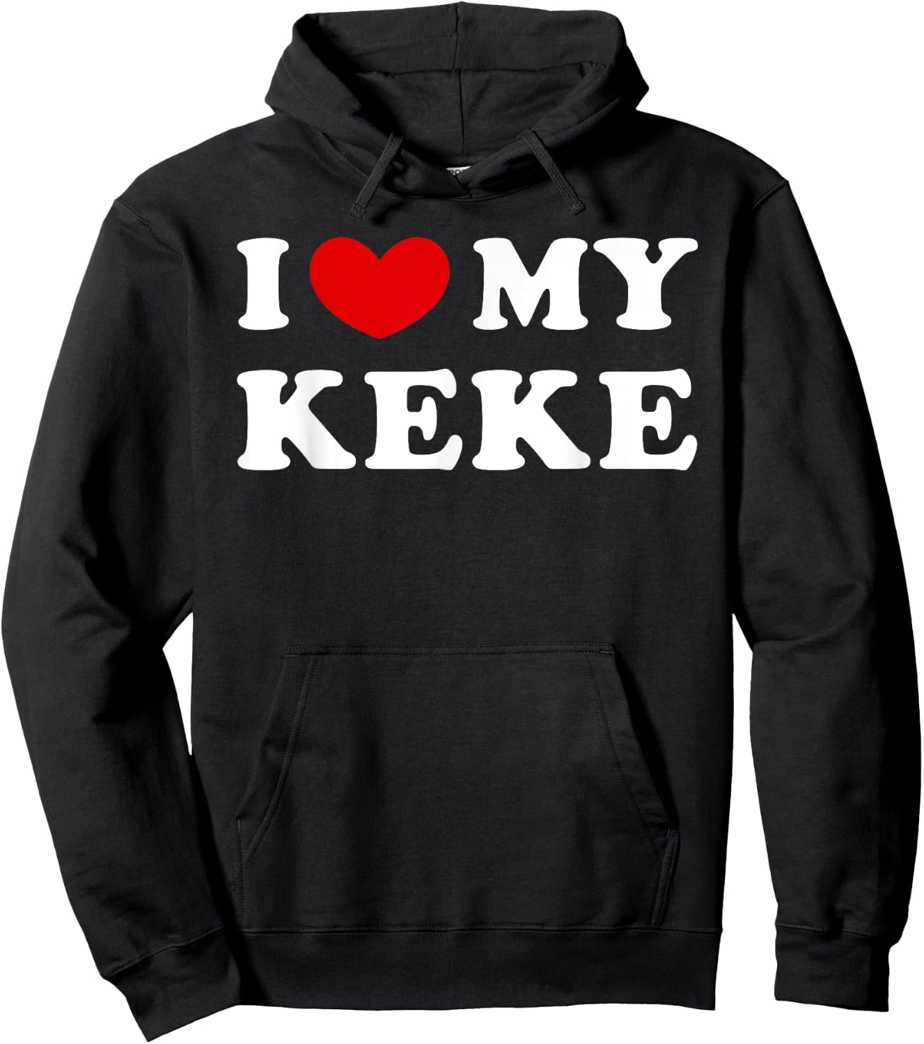 I Love My Keke, I Heart My Keke Hoodie - Hoodie | Black