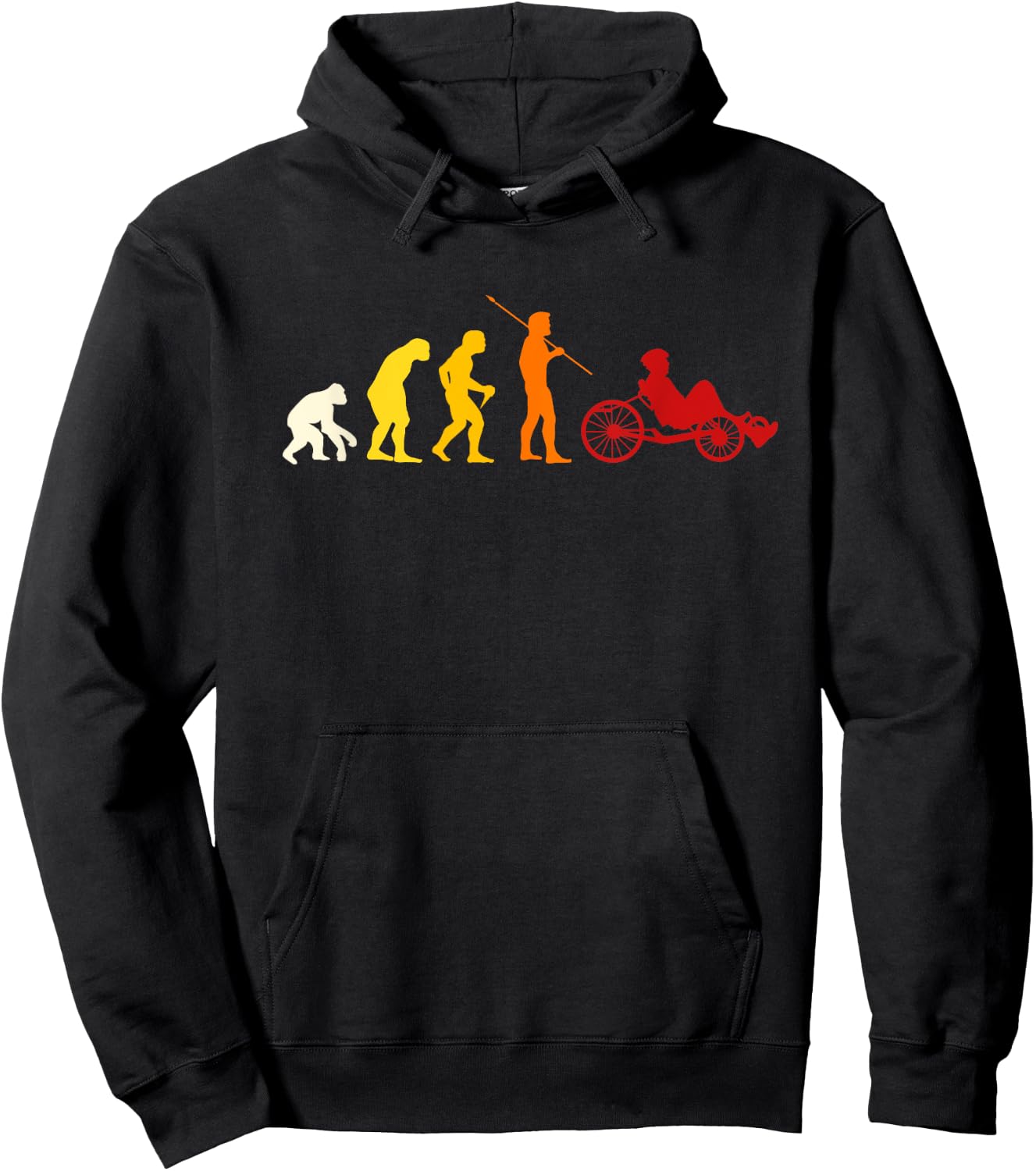 Great Recumbent Bike Evolution Design Cycling Hoodie - Hoodie | Black