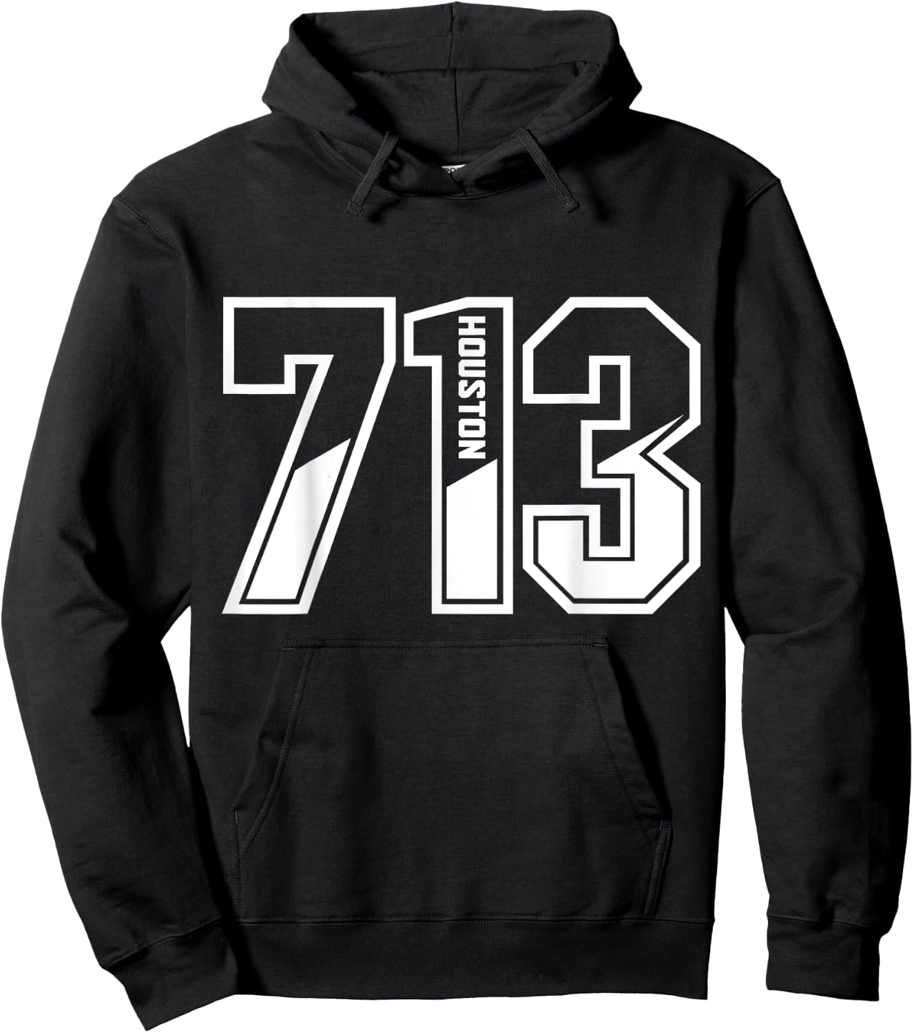 Houston Texas 713 Area Code Pride Vintage Hoodie - Hoodie | Black