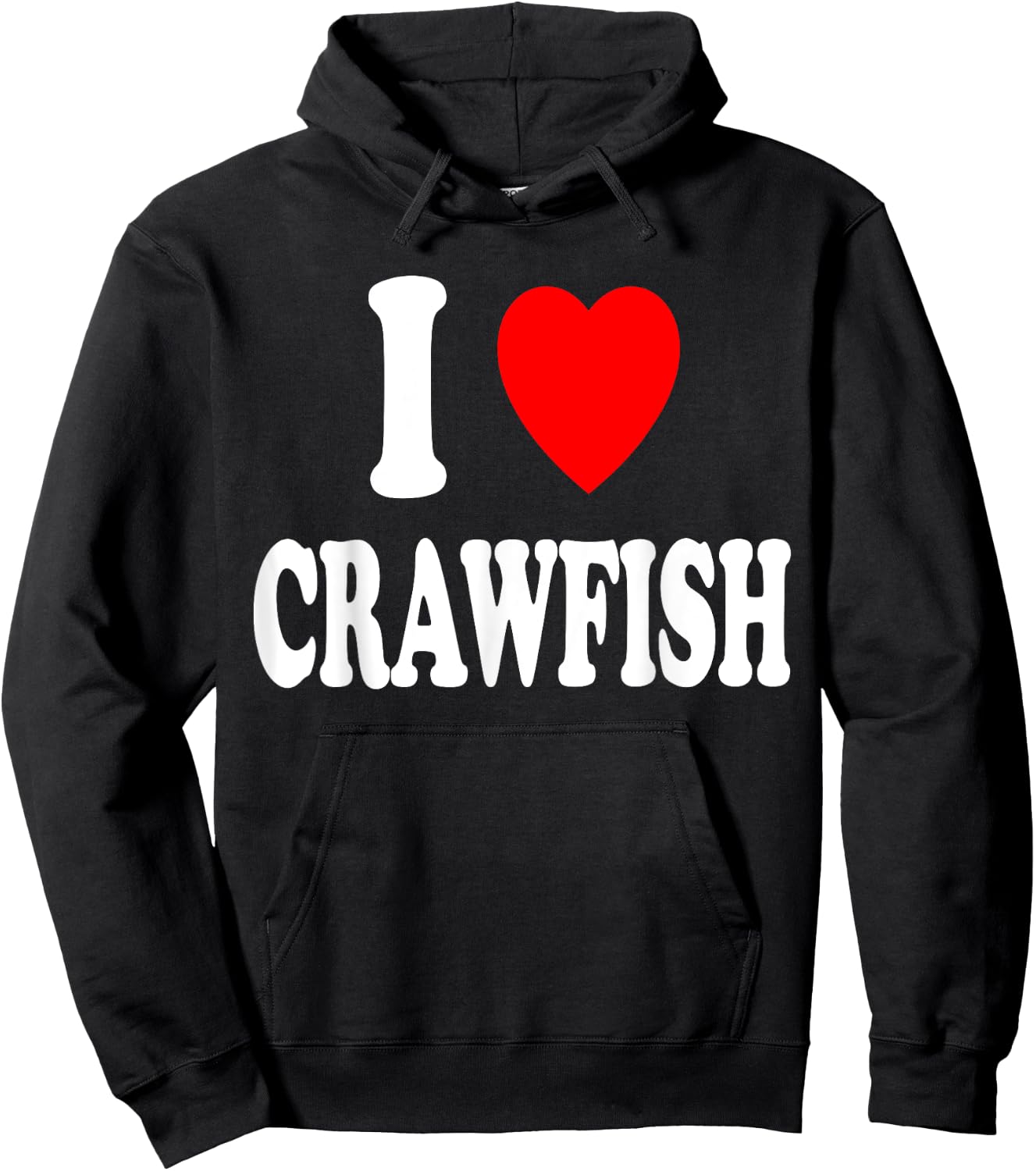 I Heart (Love) Crawfish Cooking Cajun Fishing Creole Seafood Hoodie - Hoodie | Black