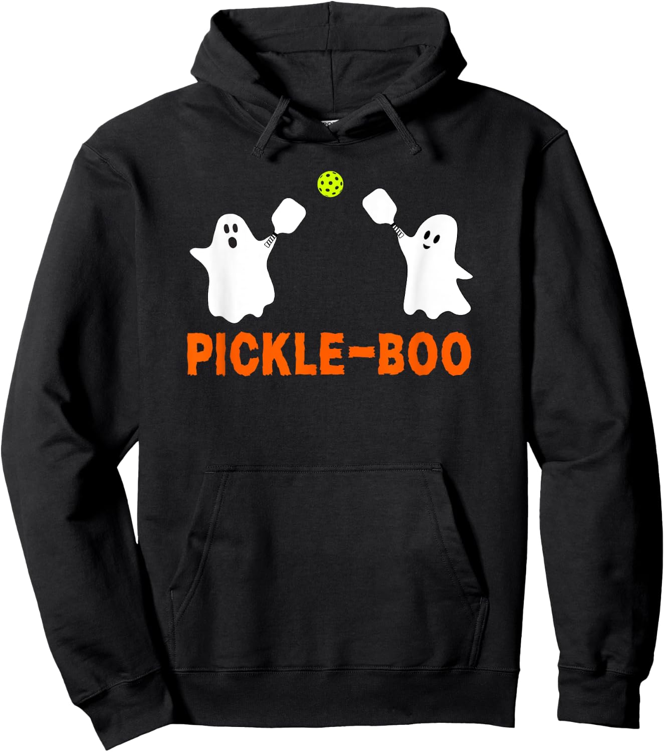 Halloween Pickleball Pickle-Boo Ghosts Hoodie - Hoodie | Black