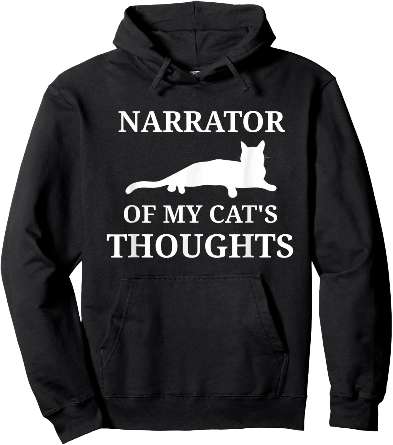 Funny Cat Owners Narrate Cat Thoughts Narrator Cat Lovers Hoodie - Hoodie | Black