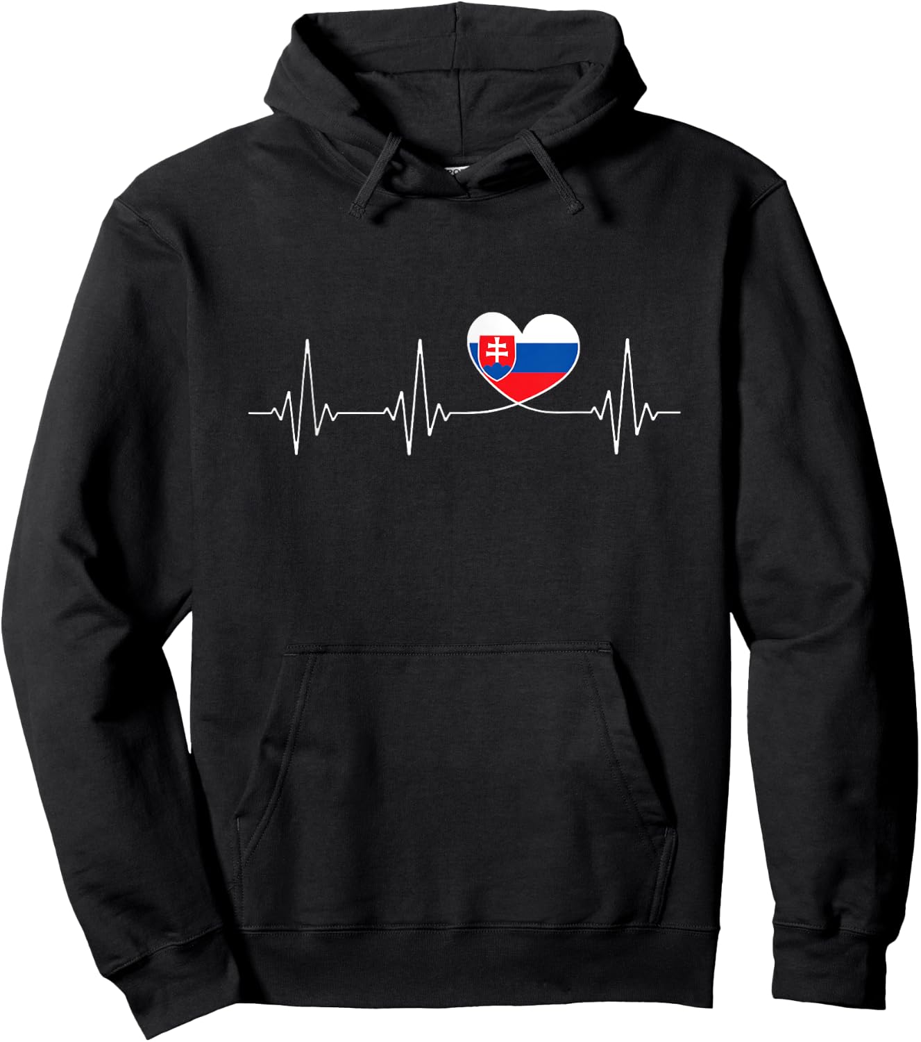Slovensko Love and Slovak Flag with Heart for Slovakia Hoodie - Hoodie | Black