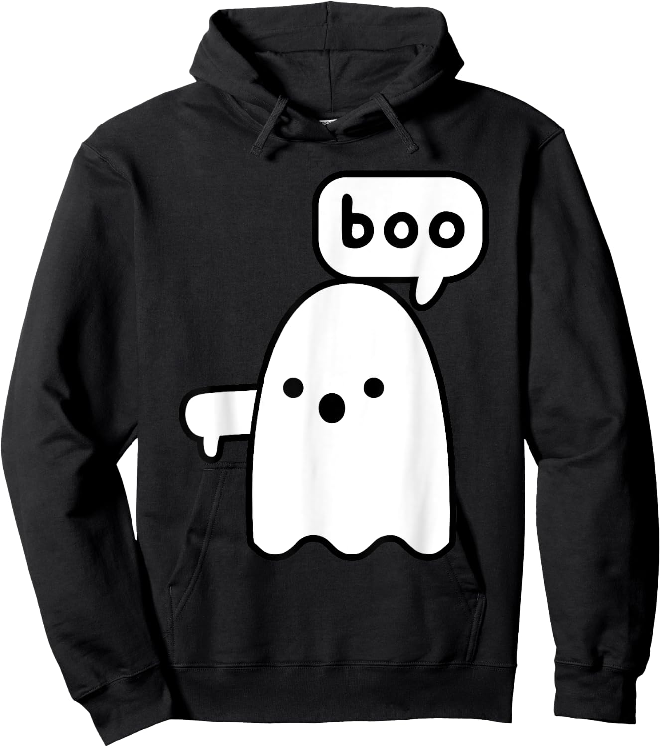 Thumbs Down Ghost Screaming Boo Disapproval Ghost halloween Hoodie - Hoodie | Black
