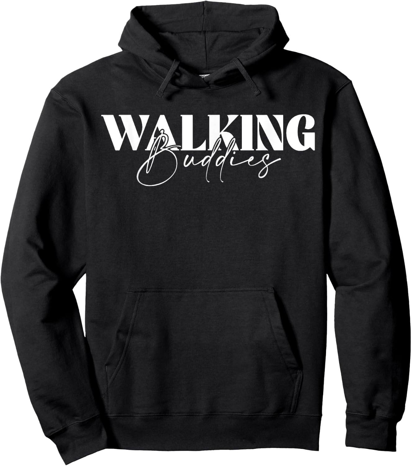 Walking Buddies Cute Hiking Jogging Friendship Hoodie - Hoodie | Black