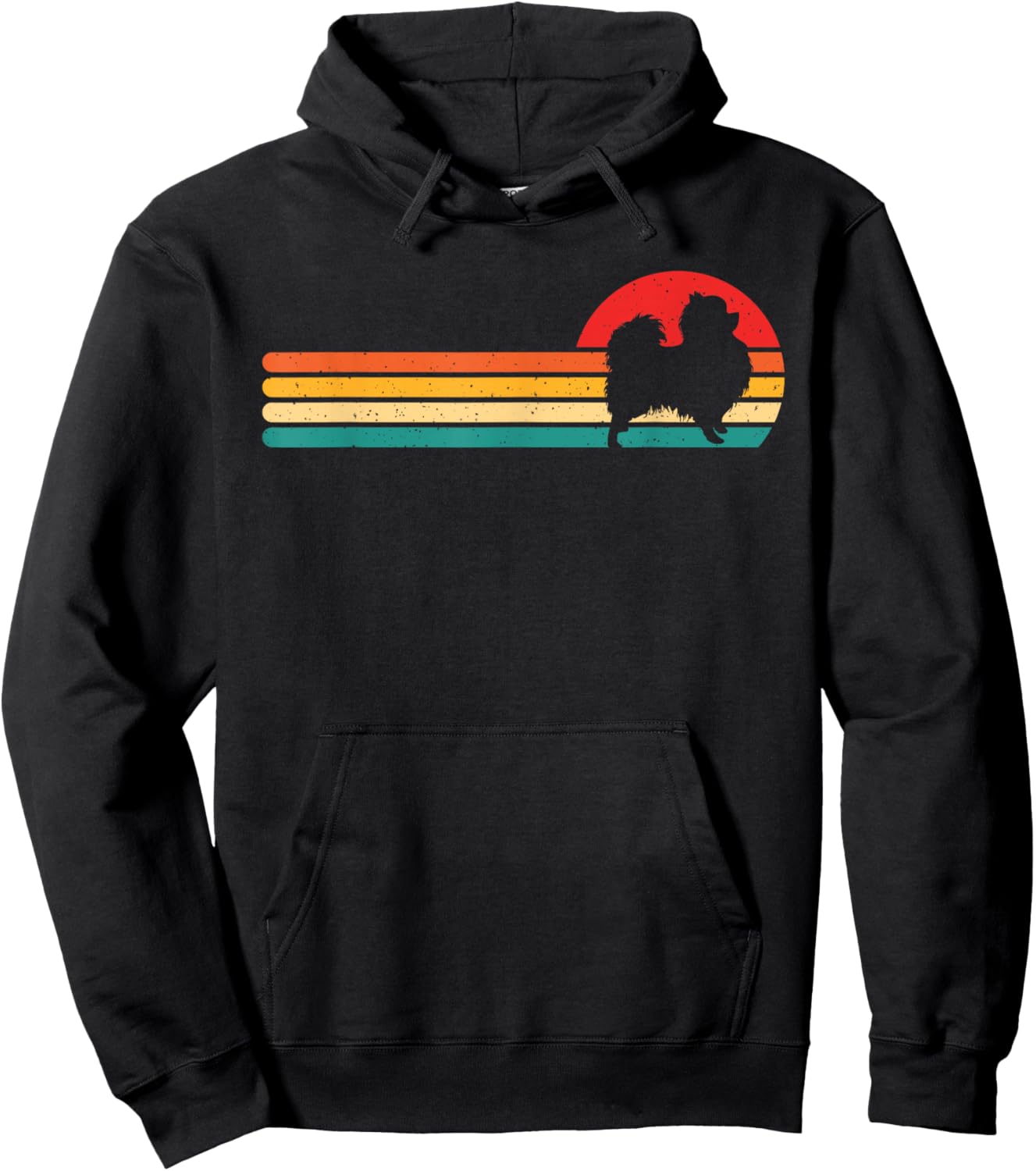 Retro Pomeranian - Pet Lover Dog Owner Animal Lover Women Kids Hoodie - Hoodie | Black