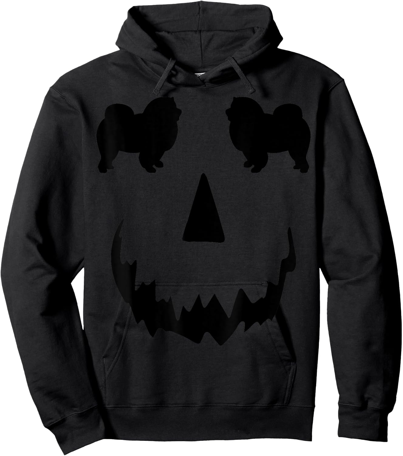 pumpkin Chow Chow dog halloween Men Women Kids Hoodie - Hoodie | Black
