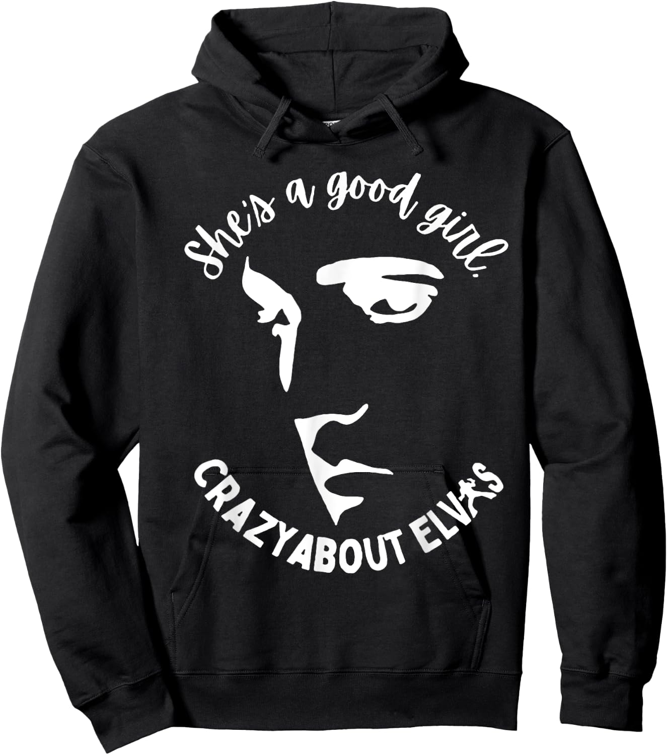 She Is A Good Girl Crazy About King Of Rock Roll Hoodie - Hoodie | Black