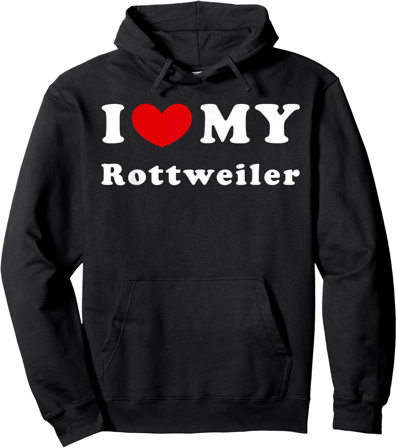 I Love My Rottweiler, I Heart My Rottweiler Hoodie - Hoodie | Black