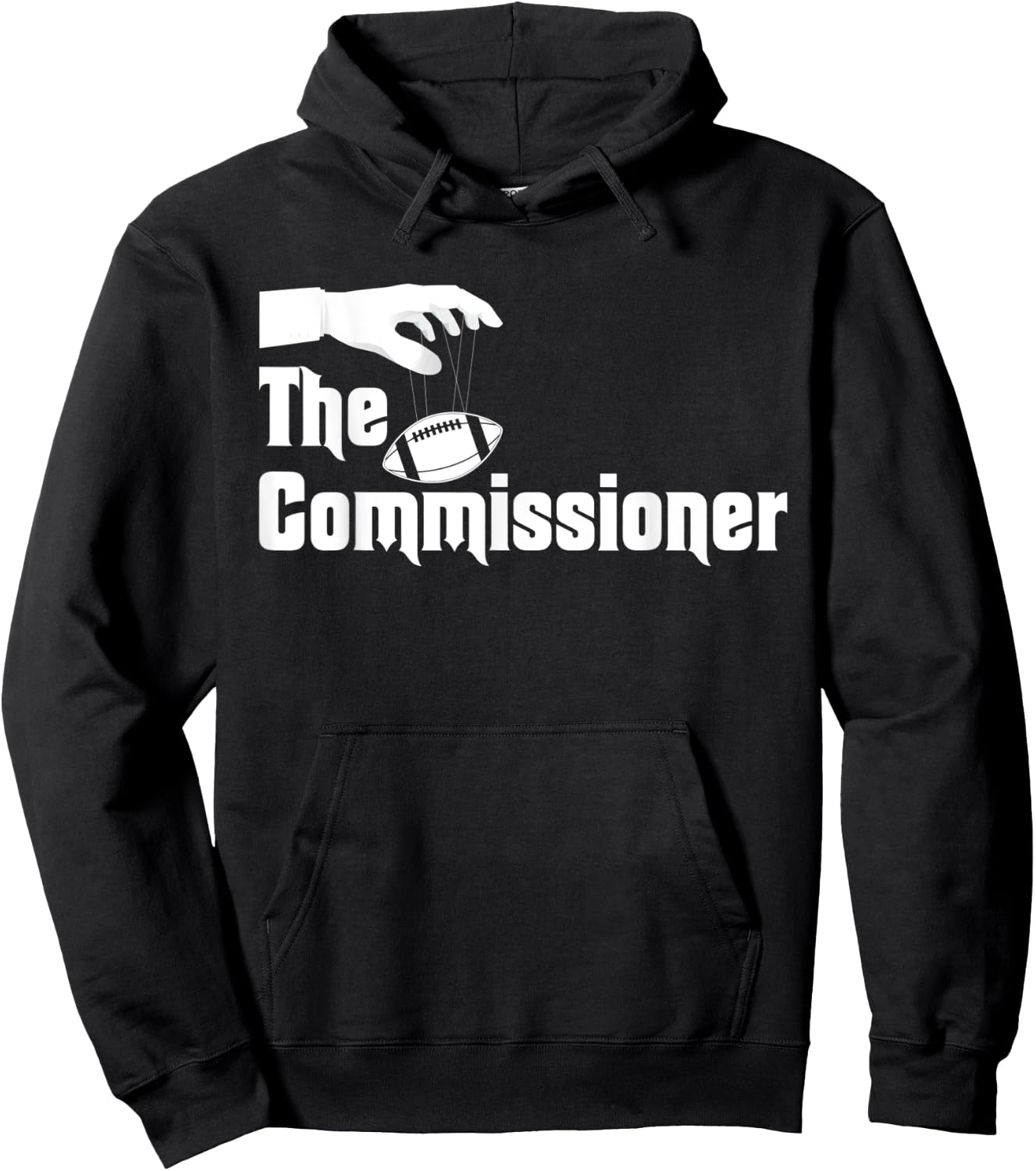 The Commissioner Funny Fantasy Football Hoodie - Hoodie | Black
