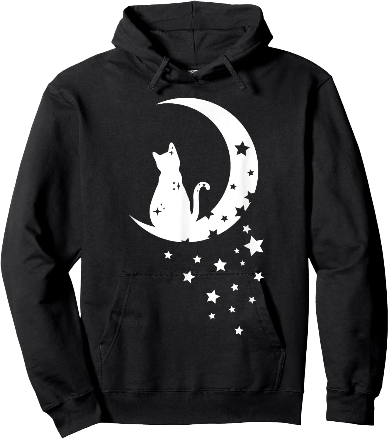 Cat Moon Star For Cat Lovers Kid Men Women Hoodie - Hoodie | Black