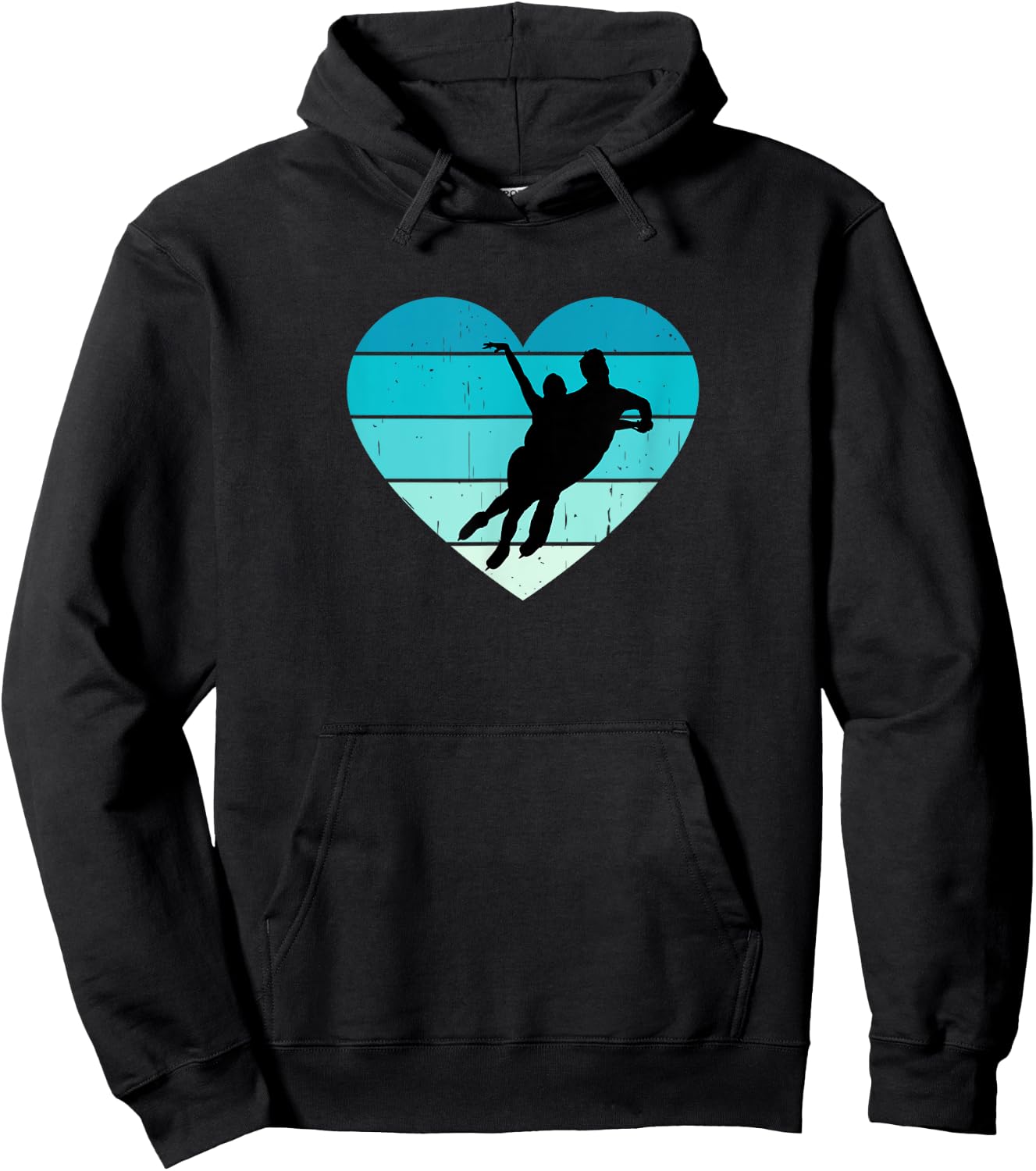 I Love Ice Dancing Winter Sports Ice Skates Figure Skating Hoodie - Hoodie | Black