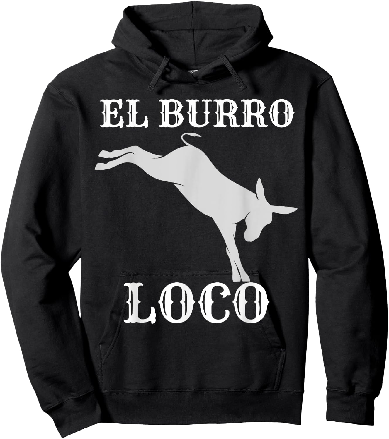 Donkey Kicking El Burro Loco Crazy Donkeys Mule Farm Animals Hoodie - Hoodie | Black
