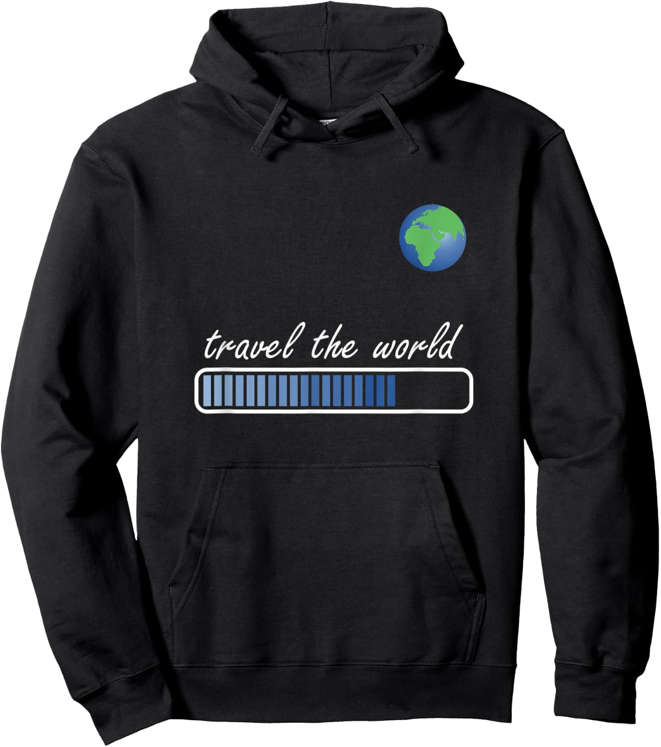 Travel the World Loading. World traveller & Globe Trotter Hoodie - Hoodie | Black