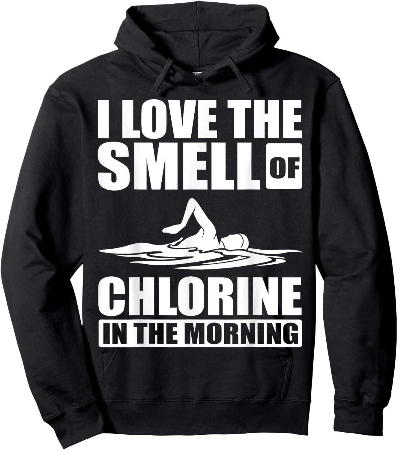 Cool Swimming Art Men Women Swimmer Swim Lover Pool Chlorine Hoodie - Hoodie | Black