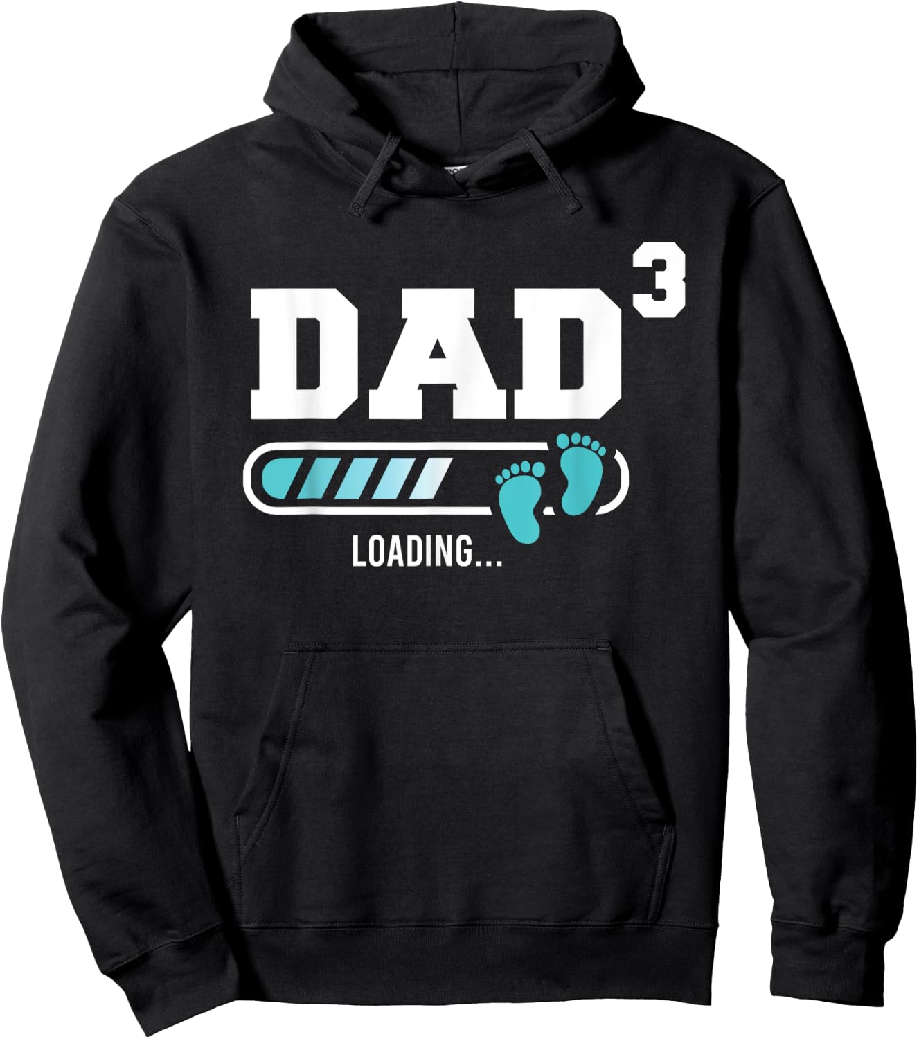 Dad 3 Third Time Dad Funny Dad Of Three Hoodie - Hoodie | Black