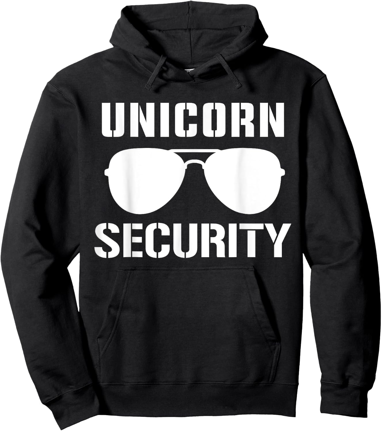 Halloween Dad Mom Daughter Adult Costume, Unicorn Security Hoodie - Hoodie | Black
