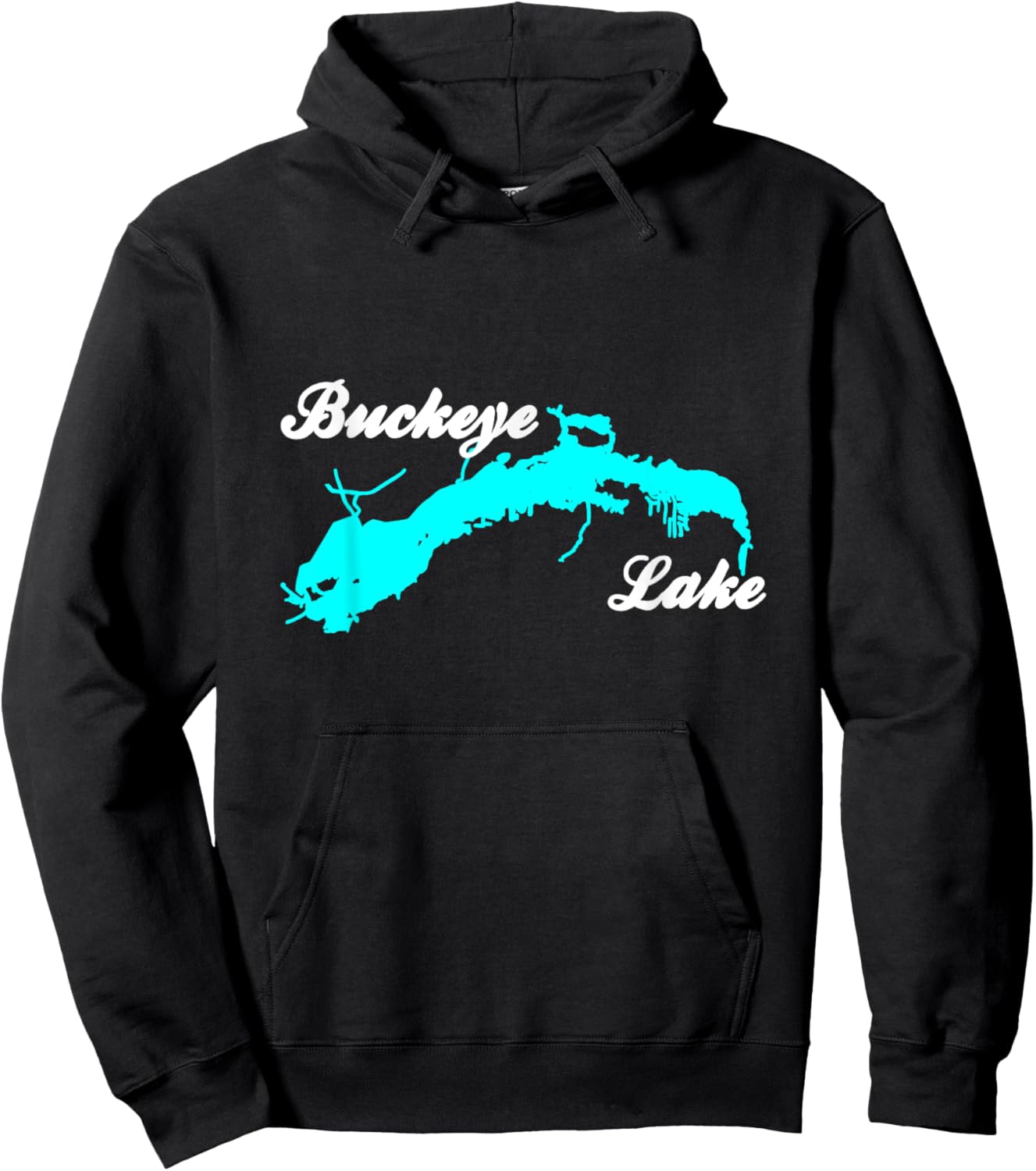 Minimalist Buckeye Lake - Ohio Hoodie - Hoodie | Black