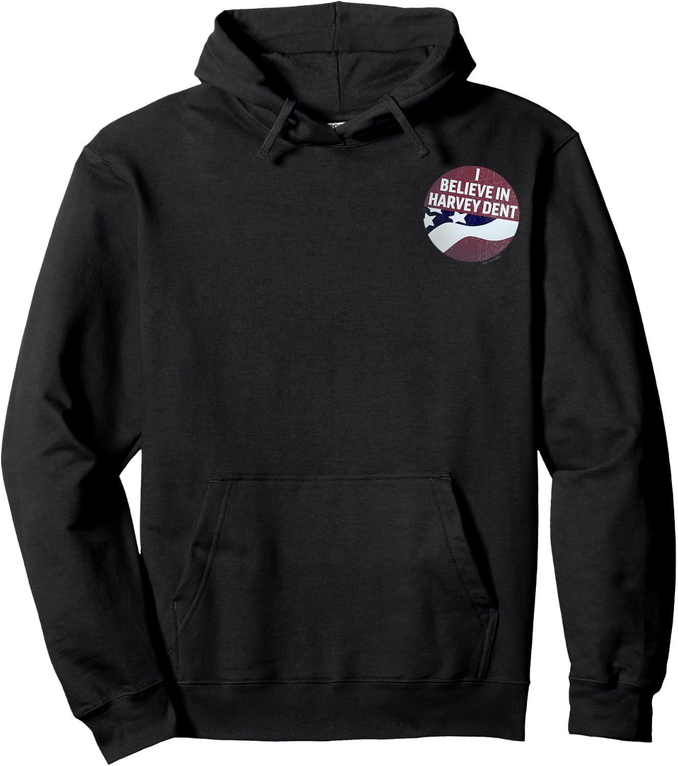 The Dark Knight Distressed I Believe In Harvey Dent Pocket Hoodie - Hoodie | Black