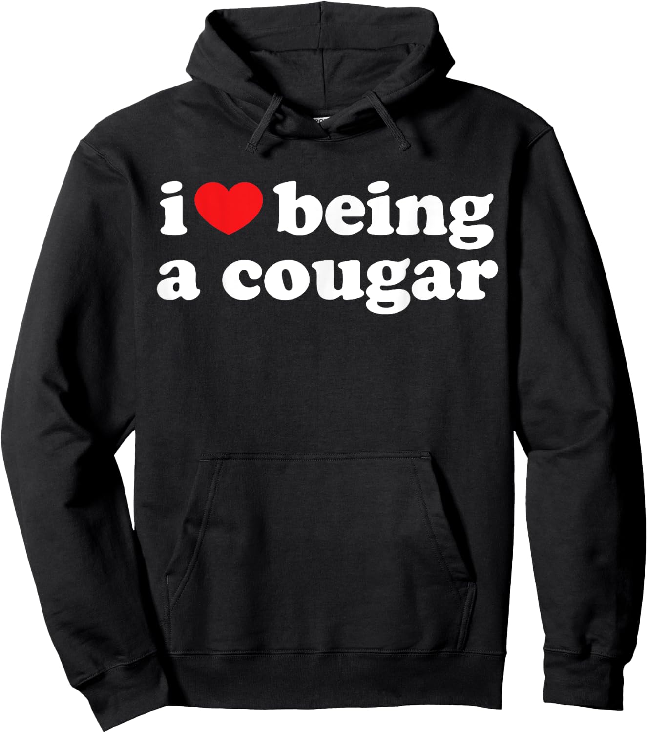 I Love Being A Cougar Shirt - I Heart Being A Cougar Hoodie - Hoodie | Black