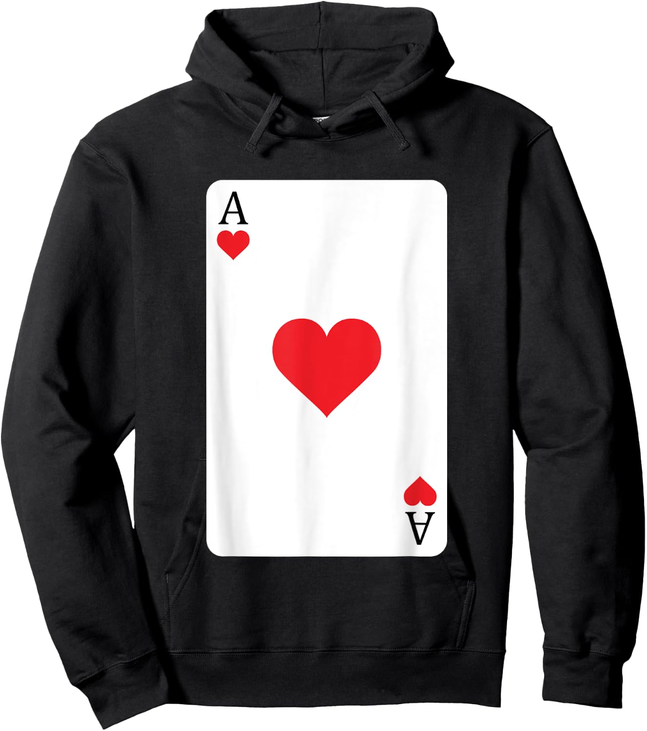 Ace Of Hearts Playing Card, Ace Card Hoodie - Hoodie | Black