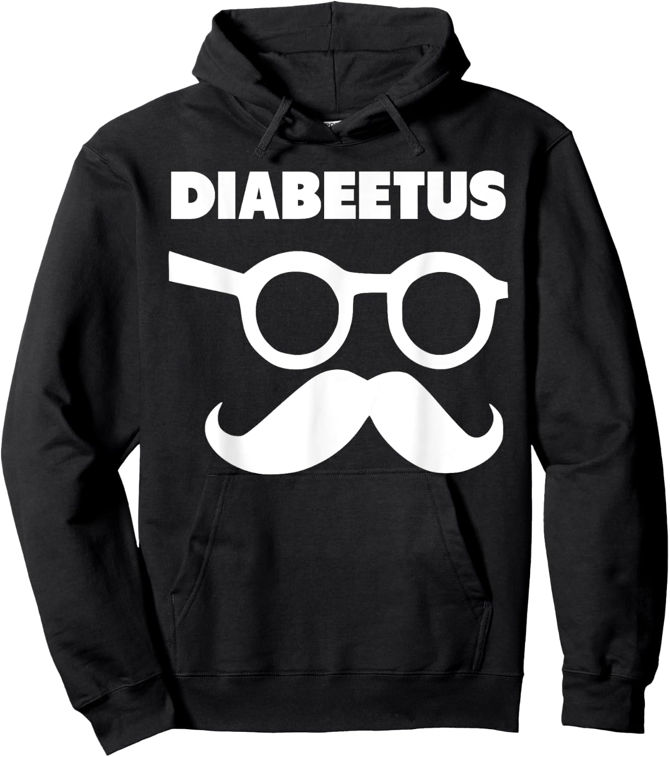 Diabeetus Glasses and Mustache funny diabetes Hoodie - Hoodie | Black