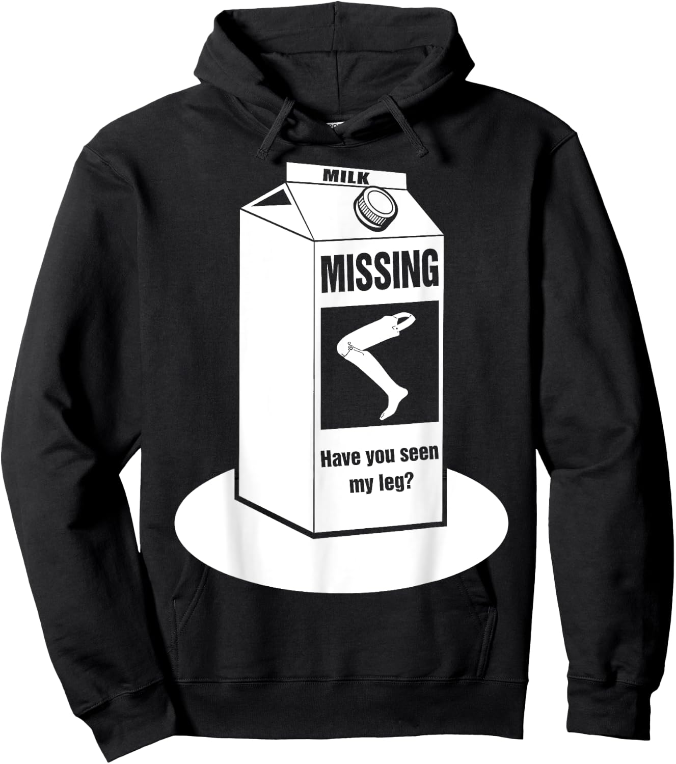 Missing: Have You Seen My Leg Prosthetic Leg? Hoodie - Hoodie | Black
