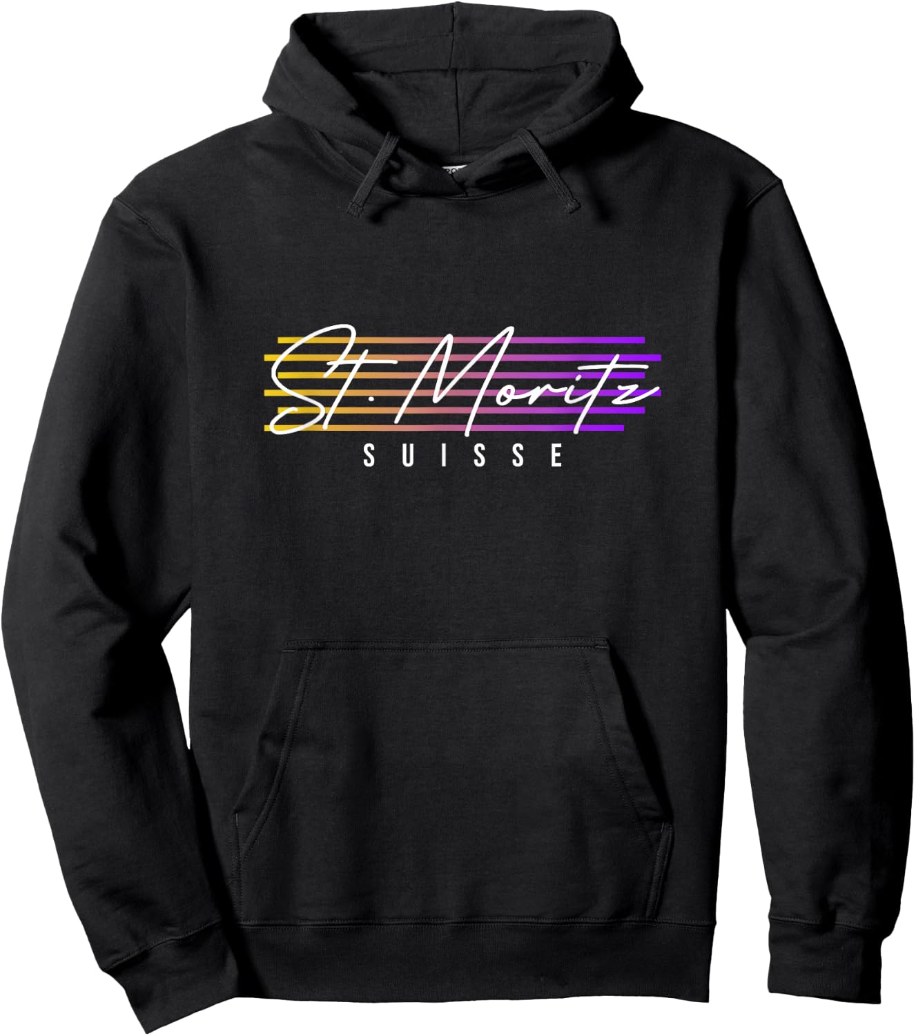 St. Moritz Switzerland Souvenir Hoodie - Hoodie | Black